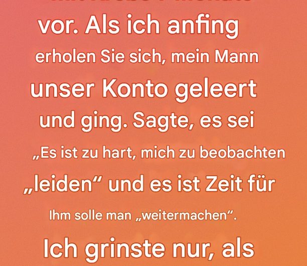 Er ließ meinen Schmerz zurück – und genau dort begann meine wahre Stärke