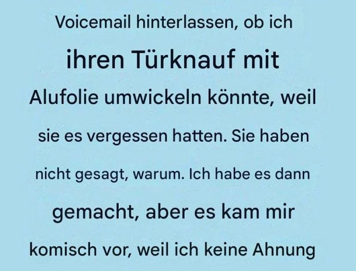Der unerwartete Grund, warum ich den Türgriff meines Nachbarn in Alufolie eingewickelt habe