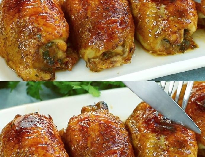 Ich frittiere keine Hähnchenschenkel mehr – dieses gefüllte Hähnchen aus dem Ofen macht süchtig