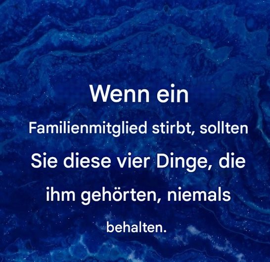Bewahren Sie diese Gegenstände, die einer verstorbenen Person gehörten, besser nicht auf – Gedanken aus dem Alltag einer ganz normalen Frau