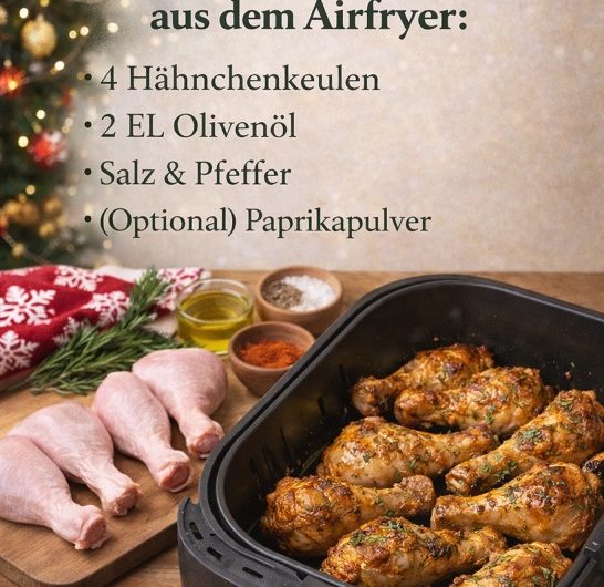 Festtags-Hähnchenkeulen aus dem Airfryer – mein ehrliches Feiertagsgericht, leicht genug für ein gutes Gefühl und trotzdem voller Geschmack