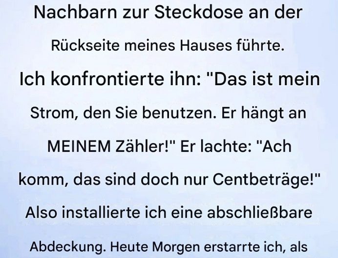 Was ich an meiner Steckdose entdeckte – und welche stille Lektion mir dieser Moment über Nachbarschaft und Zusammenleben erteilte