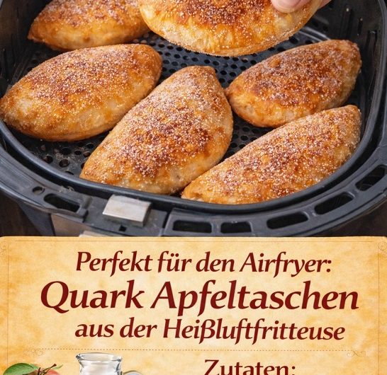 Perfekt für den Airfryer: Quark-Apfeltaschen aus der Heißluftfritteuse – so gut, dass bei uns keiner warten kann