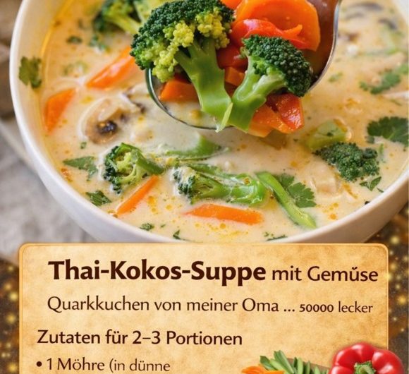 Thai-Kokos-Suppe mit Gemüse – das Rezept, das ich an einem ganz normalen Abend für mich entdeckt habe