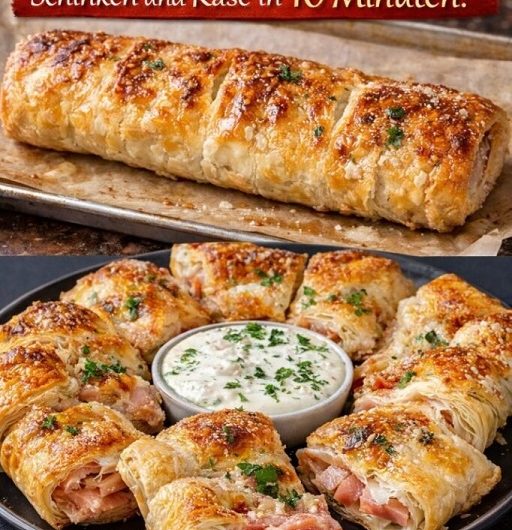 Absolut köstlich: Blätterteigtaschen mit Schinken und Käse – das Rezept, das bei uns nie übrig bleibt