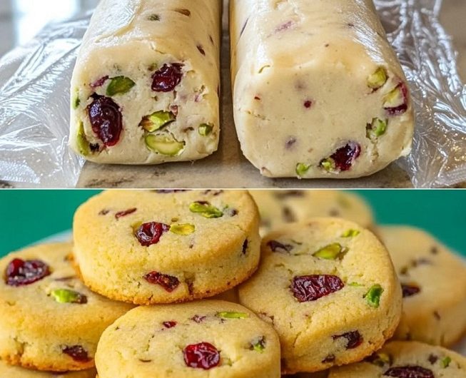 Cranberry-Pistazien-Shortbread-Plätzchen – zarte Butterkekse, die nach Winter, Gemütlichkeit und ein bisschen Glück schmecken