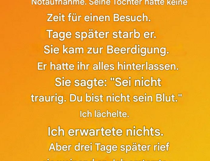 Der Brief, der alles veränderte – wie stille Fürsorge am Ende mehr bedeutete als Blut