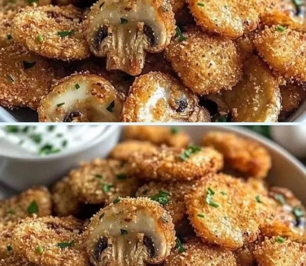Knusprige Knoblauch-Champignons aus dem Ofen – ein einfaches Ofengericht, das bei uns nie lange stehen bleibt