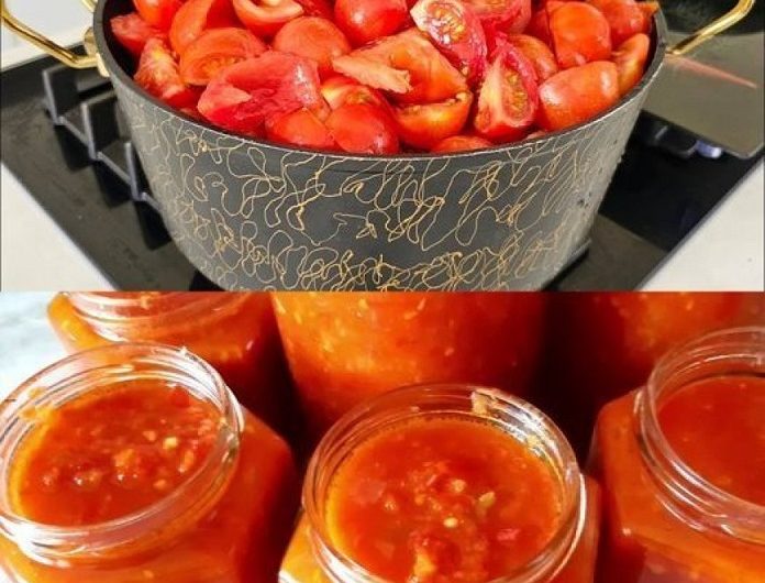 Tomatensauce mit 250 ml Essig – die mache ich jedes Jahr und sie gehört einfach zu meinem Leben