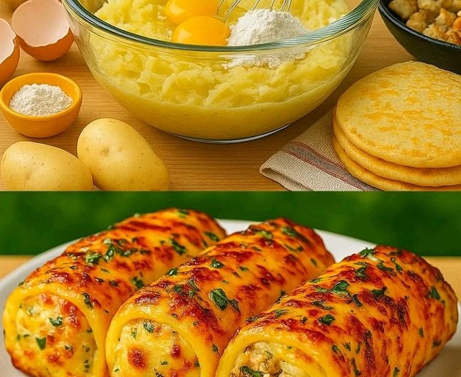Kartoffelrollen mit Käse und Hähnchen – ein Familienrezept, das bei uns immer alle glücklich macht
