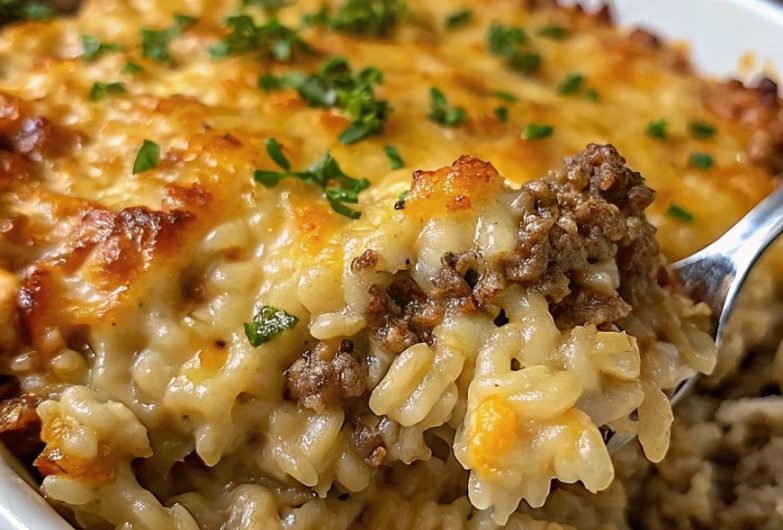 Käse-Hackfleisch-Reis-Auflauf – herzhaftes Familienessen, das immer alle satt und glücklich macht