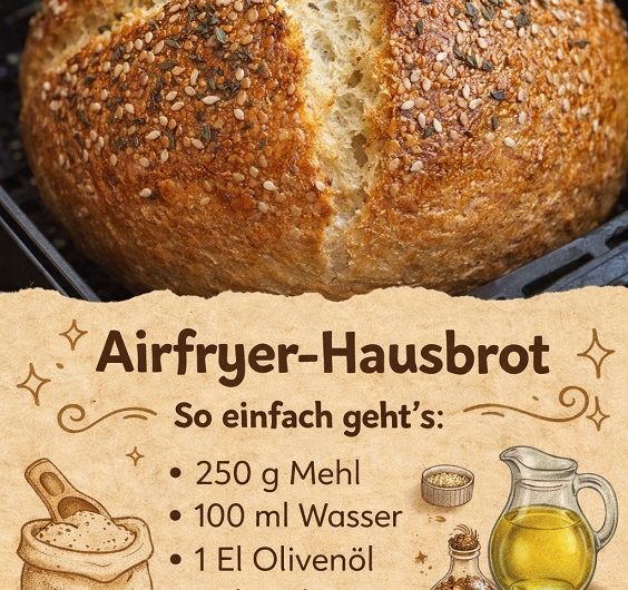 Mein einfachstes Airfryer-Hausbrot – warum ich seitdem kaum noch zum Bäcker gehe und wie dieses Brot meinen Alltag verändert hat