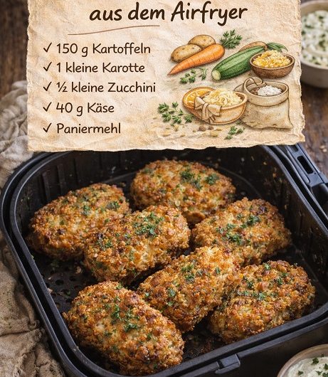 Gemüse-Kroketten aus dem Airfryer – mein kleines Winterwunder für die ganze Familie
