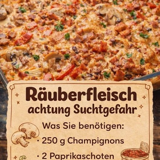 Räuberfleisch – Achtung, absolute Suchtgefahr! Ein Auflauf, der nicht fragt, sondern verführt