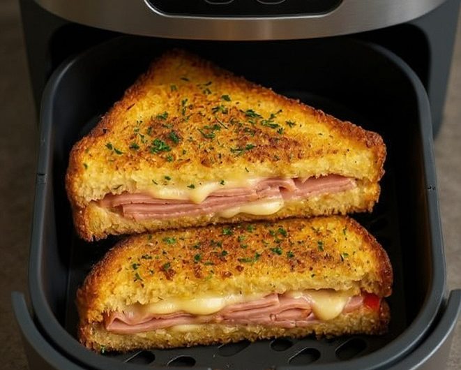 Knuspriger Schinken-Käse-Toast aus der Heißluftfritteuse – mein kleines Alltagsglück, das immer alle still werden lässt