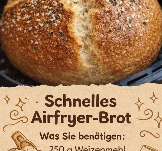 Schnelles Airfryer-Brot – frisch, einfach und wie früher aus Mamas Küche