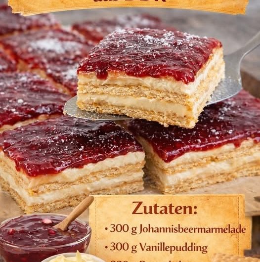DDR-Kühlschrankkuchen wie früher – Mein einfachstes 3-Zutaten-Rezept mit Johannisbeere und Vanille