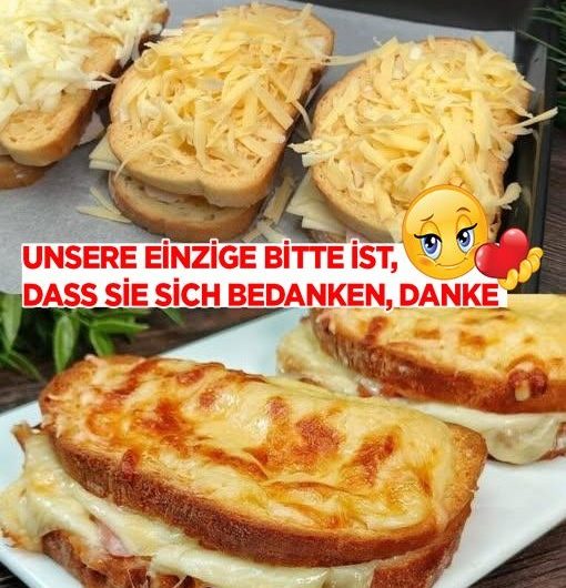 Überbackenes Käsebrot mit Schinken – Das wärmste Feierabend-Rezept aus meiner Küche