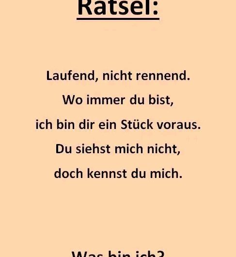 Das kleine Rätsel, das uns alle wieder an einen Tisch gebracht hat