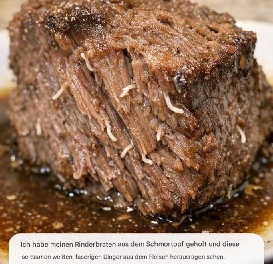 Warum erscheinen weiße „Fäden“ im Rinderbraten? Die überraschende Erklärung aus meiner Küche