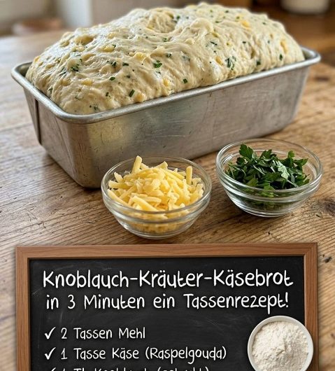Knoblauch-Kräuter-Käsebrot in wenigen Minuten – Mein schneller Favorit aus der Küche