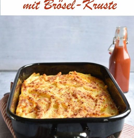 Makkaroni-Auflauf mit Bröselkruste. Wie von Omi.