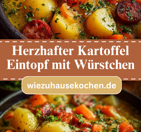 Dieser herzhafte Kartoffel Eintopf mit Rinderwürstchen wärmt sofort von innen