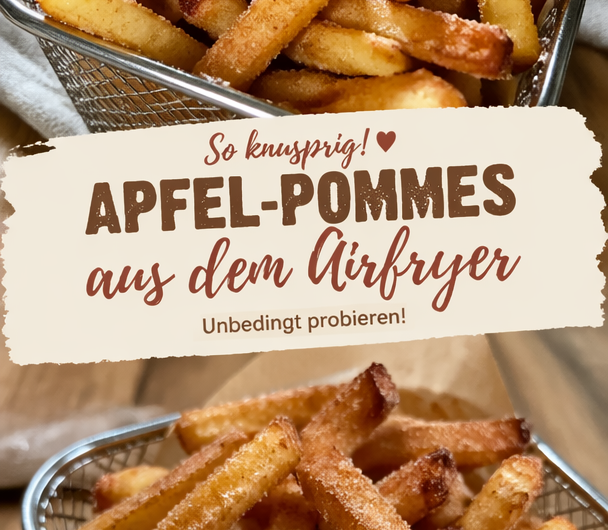 Crispy Apfel-Pommes aus der Heißluftfritteuse – Gesund & Einfach Knusprig Genießen