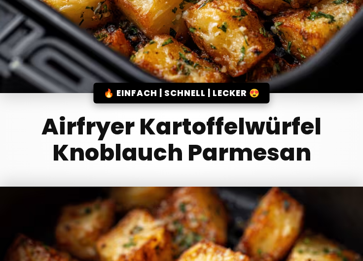 Knusprige Knoblauch Parmesan Kartoffeln aus dem Airfryer