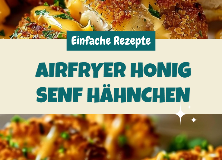 Knuspriges Airfryer Hähnchen mit einfacher Honig-Senf-Sauce