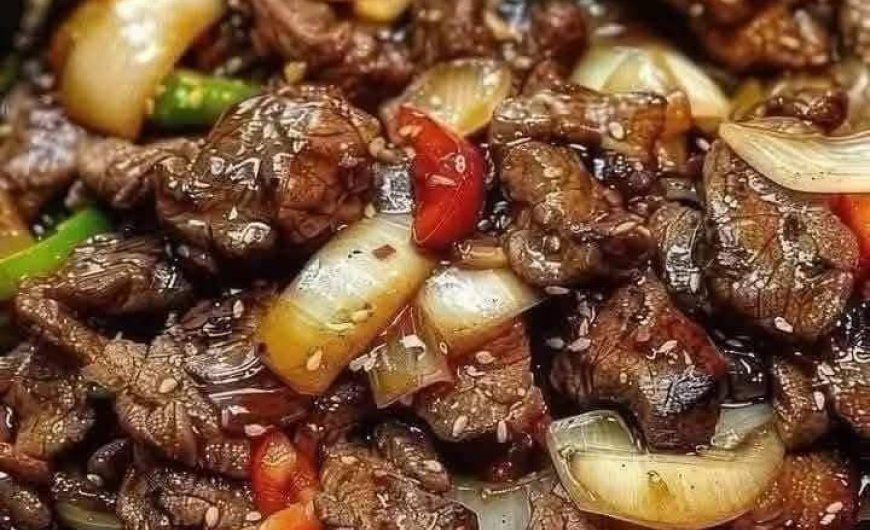Chinesisches Pfeffersteak mit Zwiebeln