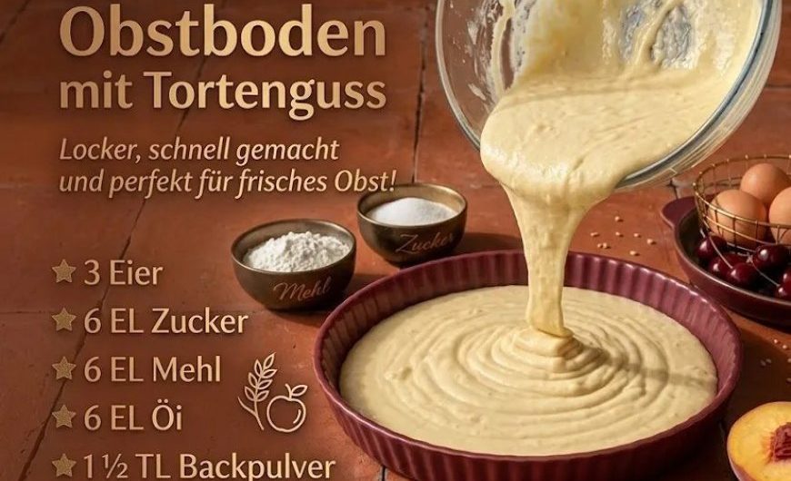 Früchtekuchen mit Götterspeise – schnell & fruchtig