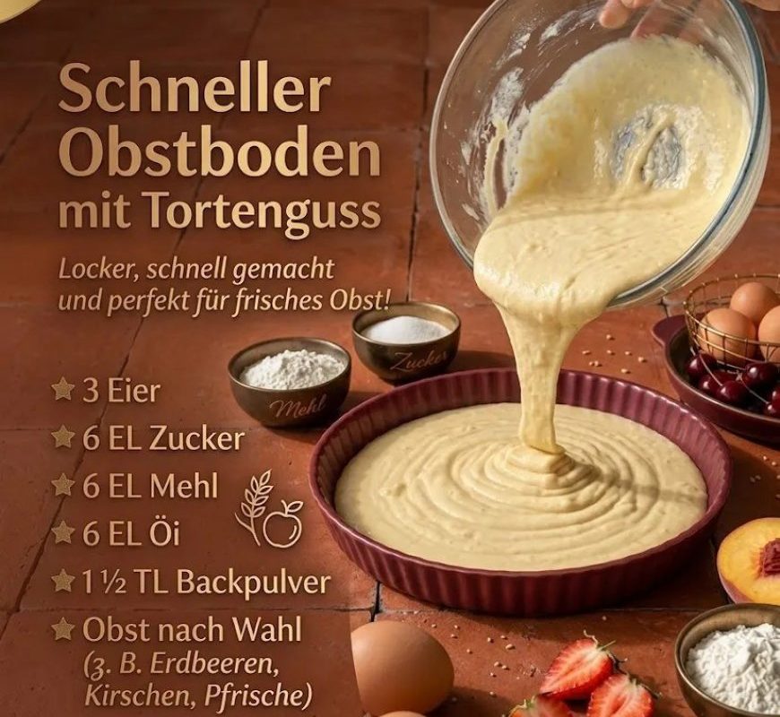 Früchtekuchen mit Götterspeise – schnell & fruchtig