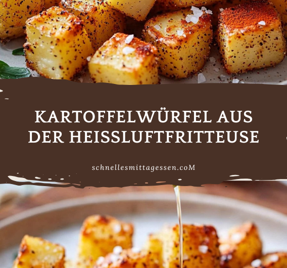 Kartoffelwürfel aus der Heißluftfritteuse