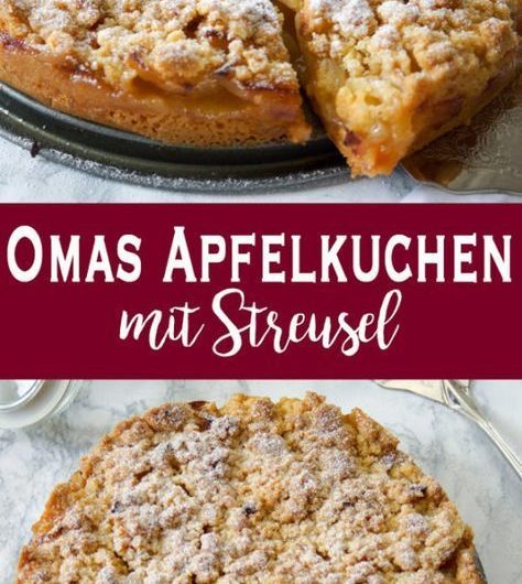 Omas Apfelkuchen mit Streusel (Apfelkrümel) | Rezept | Elle Republic