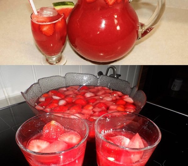 Erdbeer-Bowle mit Melone ohne Alkohol – Das erfrischendste Sommergetränk, das bei uns jedes Jahr als Erstes leer ist