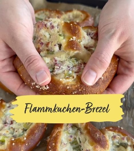 Flammkuchen-Brezeln