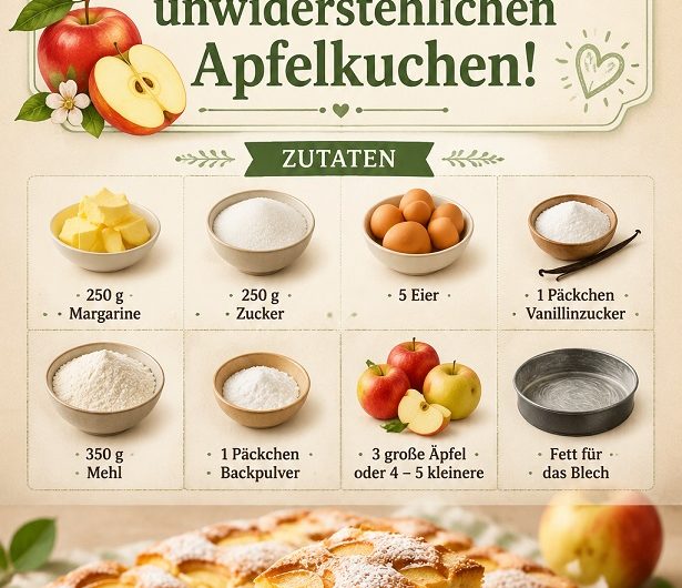 Entdecke Omas Geheimrezept für unwiderstehlichen Apfelkuchen!