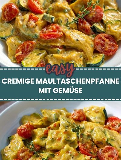 So Einfach Geht Eine Cremige Maultaschenpfanne Mit Gemüse