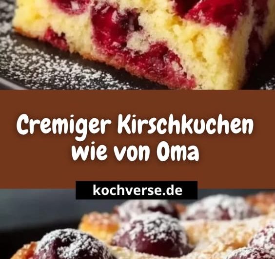 Dieser cremige Kirschkuchen mit Pudding verschwindet schneller als gedacht
