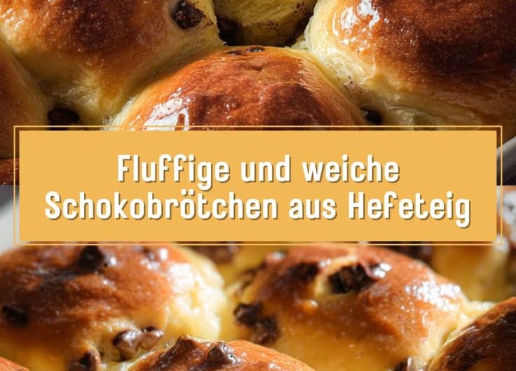 Fluffige und weiche Schokobrötchen aus Hefeteig – Einfaches Schokoladenbrötchen Rezept für Brunch