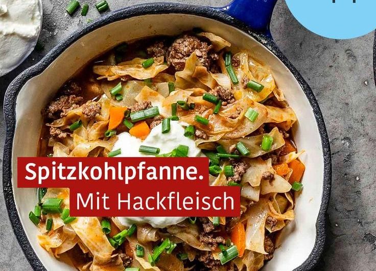 Spitzkohlpfanne mit Hackfleisch – Rezept