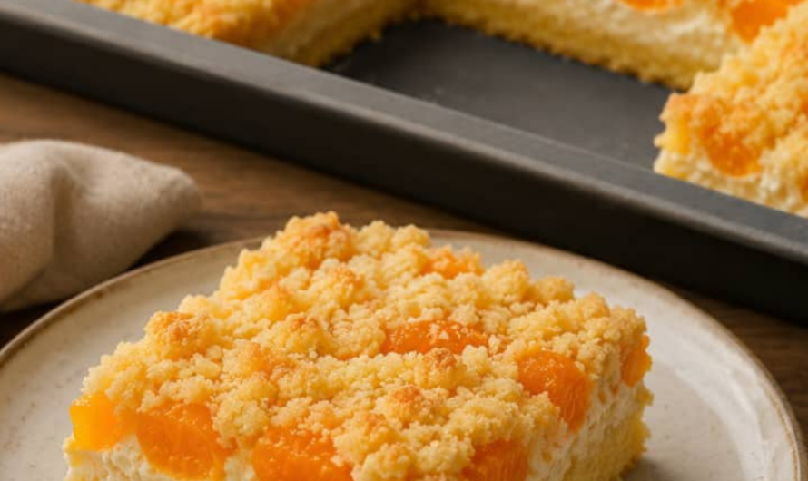 Saftiger Quark-Streuselkuchen mit Mandarinen | Klassisches Blechkuchen-Rezept – Kochen 24