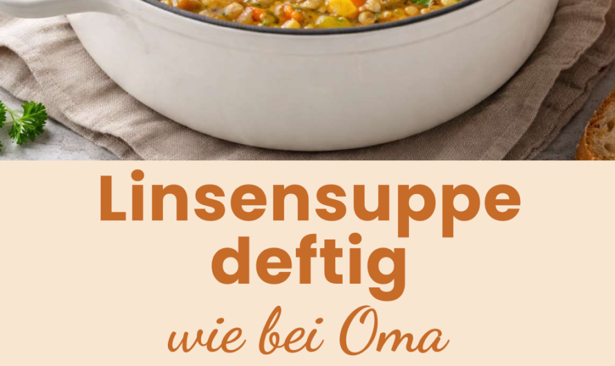 Klassische Linsensuppe mit Würstchen