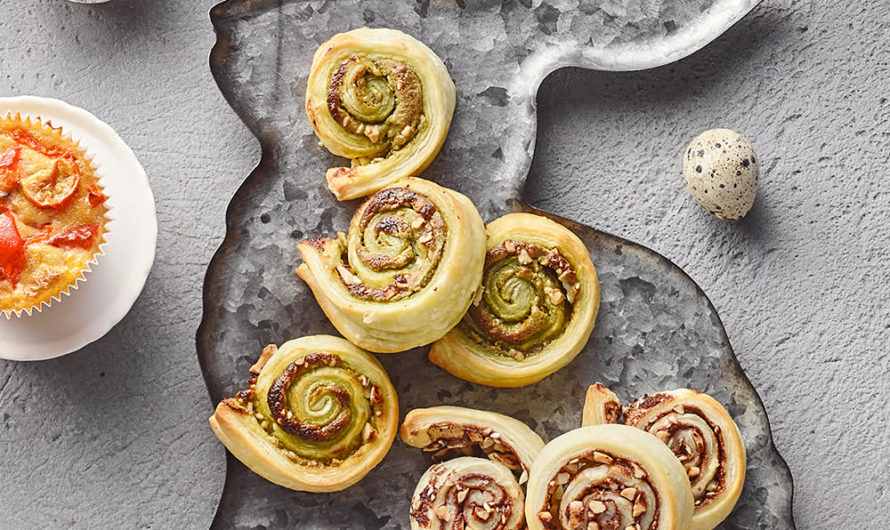 Oster-Brunch Ideen: Granola, Blätterteig-Röllchen & Eier-Muffins