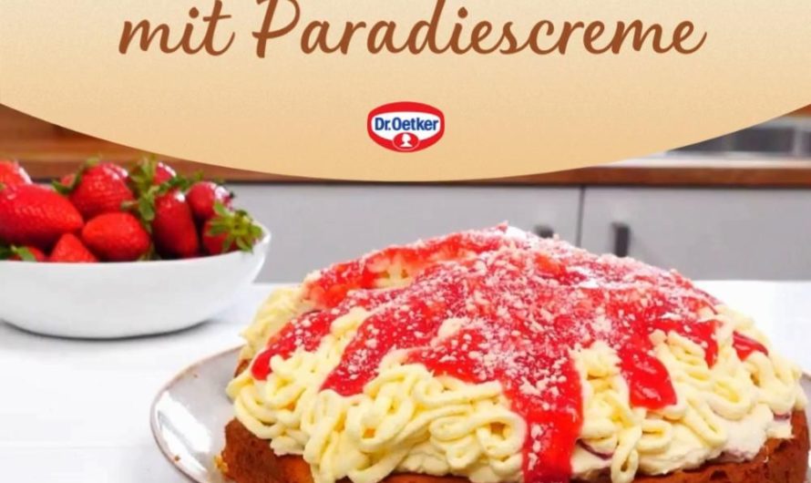 Spaghettieis Kuchen mit Paradiescreme I Beste Erdbeerkuchen Rezepte 2024