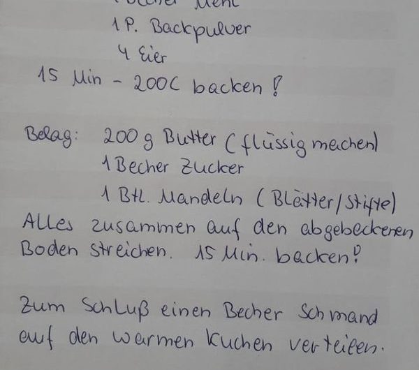 Alte Oma Rezepte | Sehr guter Blechkuchen | Facebook