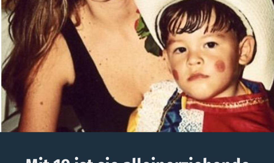 Dass der Sohn genauso hübsch wie die Mutter wurde, wundert uns wohl nicht
