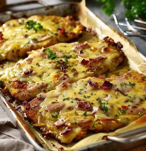 Überbackene Partyschnitzel aus dem Ofen – Cremig, herzhaft und ein echtes Familienessen