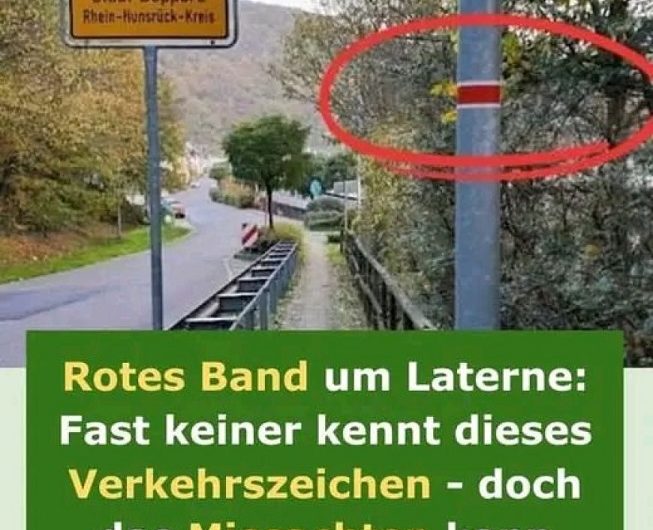 Rotes Band an der Straßenlaterne: Dieses unscheinbare Zeichen sollten Autofahrer kennen